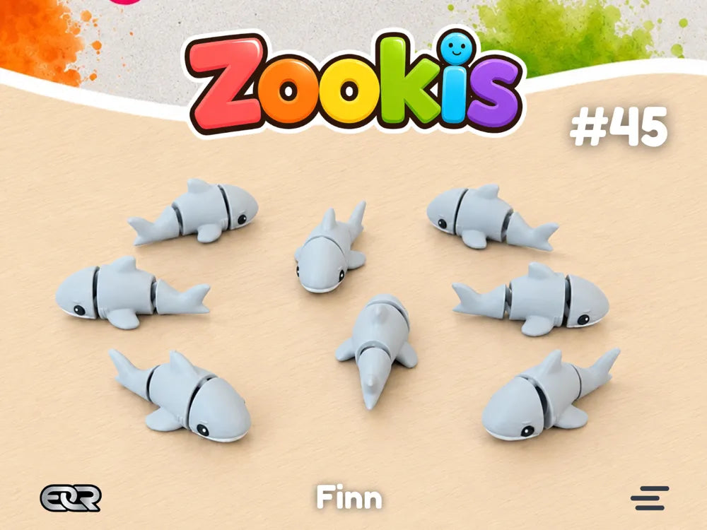 Zookie Mini Wigglitz Juguetes (Shark) 12 PCS